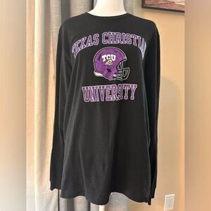 Texas Christian University Black Long Sleeve Tee